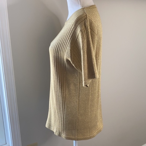 Wasserman • Vintage Gold Shiny Blouse - Picture 3 of 10
